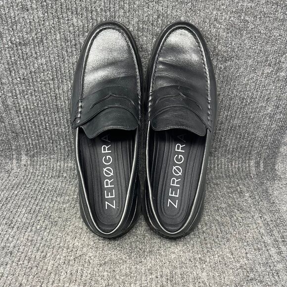 Cole Haan 4.Zerogrand Penny Loafer Black Leather Slip On Shoes Mens 13 M C40355